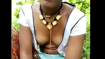 Out door desi paramour romp