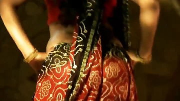 Indian Dark-haired Dance Gracefully