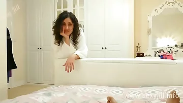 Bratty sista catches brutha masturbating&comma; bangs and gets cum-shot on mounds Point of view Indian