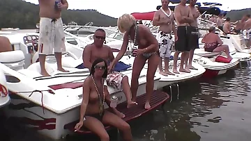 many random dolls showing their flawless bosoms on lake in missouri