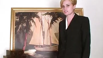 Small mother stuffing random office delivers