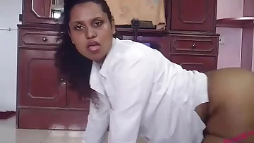 Insane But Insane Indian Plumbing Herself With A Giant Faux-cock